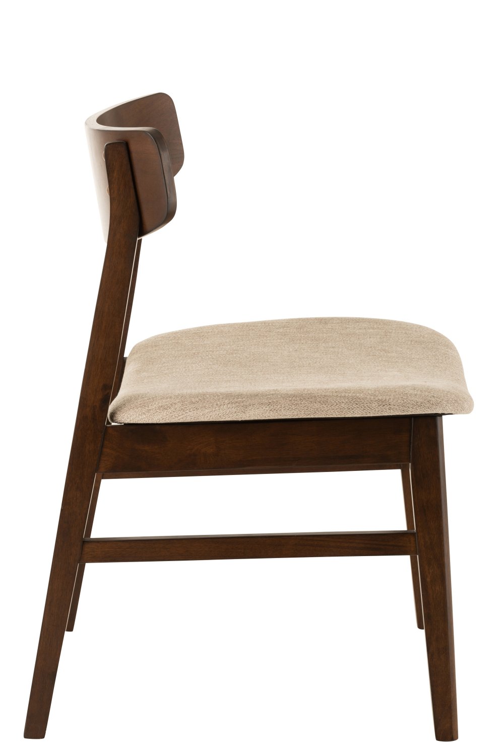 Chaise vintage KENU en bois hévéa et métal noir.